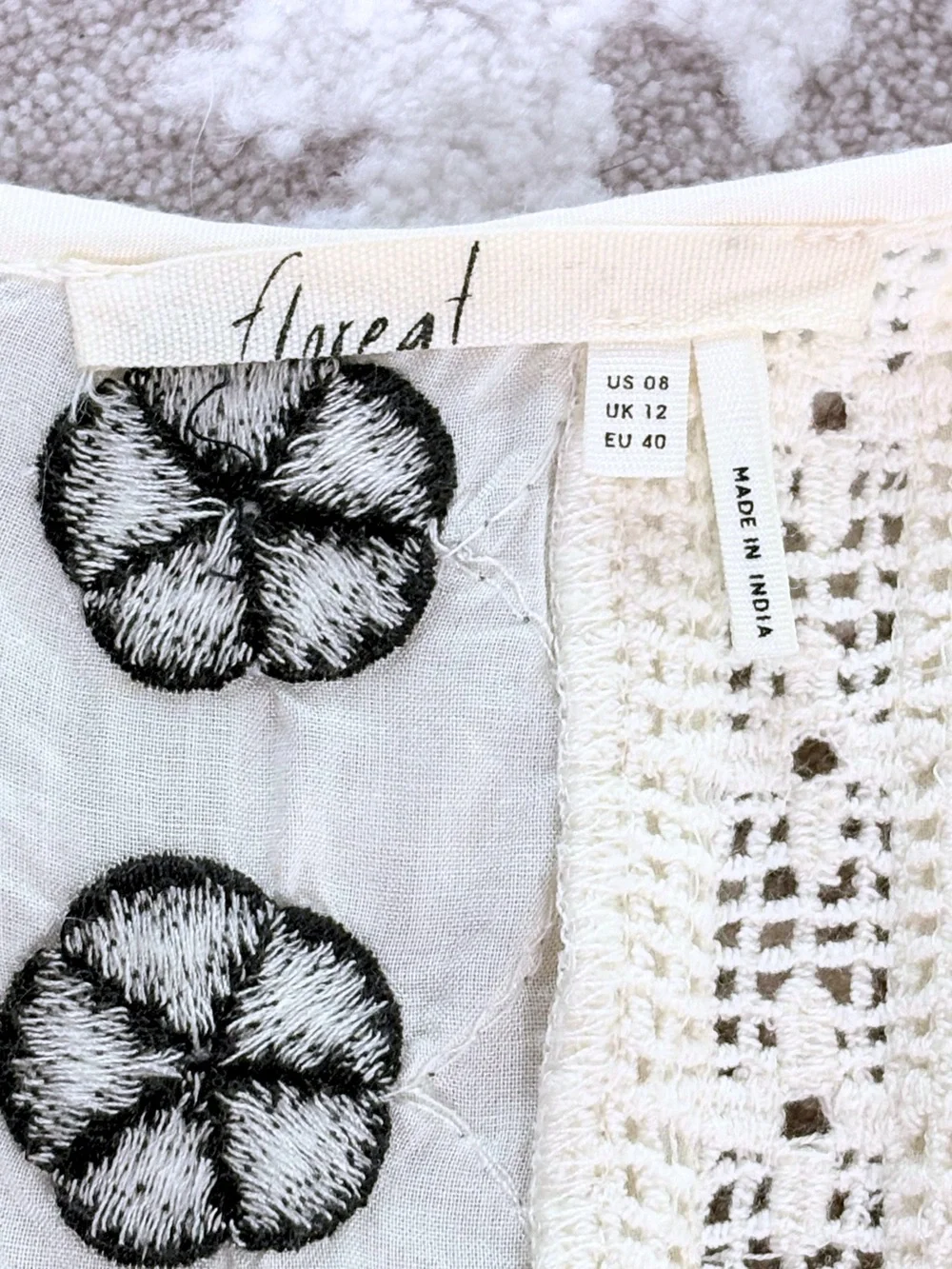 Anthropologie | Floreat Veille Embellished Lace Top